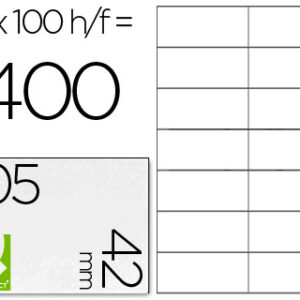 Etiquetas Adesivas Q-Connect Din A4 105 X 42 mm