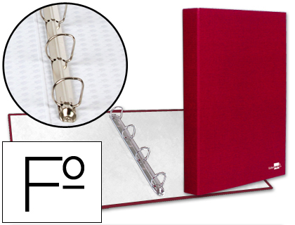 Capa Paper Coat 4 Aneis 25mm Forro PVC Folio Vermelho