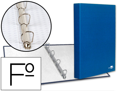 Capa Paper Coat 4 Aneis 25mm Forro PVC Folio Azul