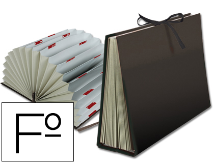 Capa c/ Fole A-Z Cartão Forrado Folio Preto