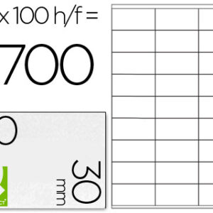 Etiquetas Adesivas Q-Connect Din A4 70 X 30 mm