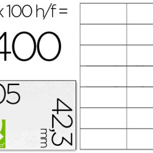 Etiquetas Adesivas Q-Connect Din A4 105 X 42,3 mm