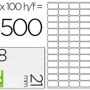 Etiquetas Adesivas Q-Connect Din A4 38,1 X 21,2 mm