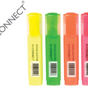 Marcador Fluorescente Q-Connect Sortido - Bolsa de 4 Marcadores