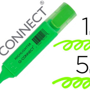 Marcador Fluorescente Q-Connect de Ponta Biselada Verde