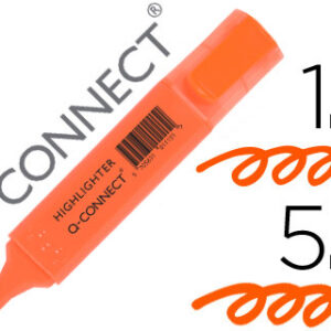 Marcador Fluorescente Q-Connect de Ponta Biselada Laranja