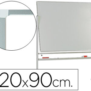 Quadro Branco Q-Connect Melamina Dupla Face-Giratorio c/ Rodas 120X90cm