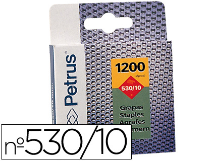 Agrafos Petrus Nº 530/10 p/ Cravadora Caixa de 1200 Unidades