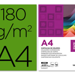 Cartolina 180 Gr A4 100 Folhas Verdes Escuras