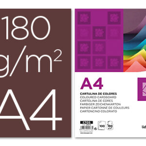 Cartolina 180 Gr A4 100 Folhas Castanhas