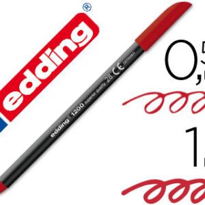 Marcador Edding Ponta Fibra 1200 Vermelho Ingles N.28 - Ponta Redeonda 0