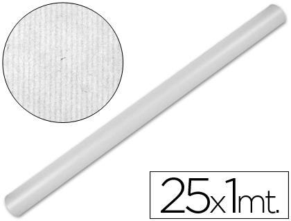 Papel Kraft Rolo Branco 1Mt X 25Mt.65 Gr/M2