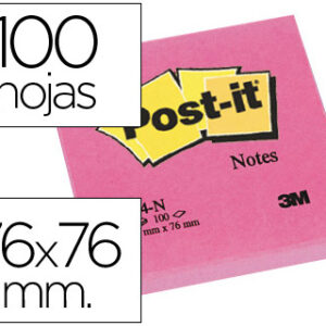 Bloco Notas Adesivas Post-It Fucsia 76 X 76 mm