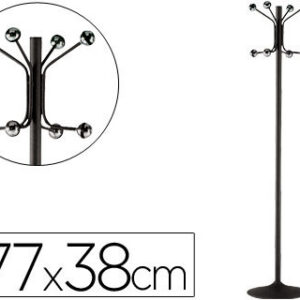 Cabide Sie c/ Pe Metalico Preto c/ 8 Suportes 177x38 cm