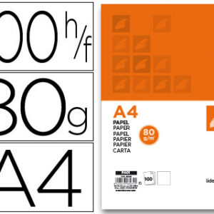 Papel de Escrita 80 Gr. Liso A4 - 100 Folhas