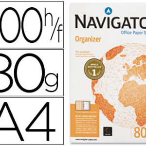 Resma 500x Folhas Papel Fotocopia Navigator Din A4 80g