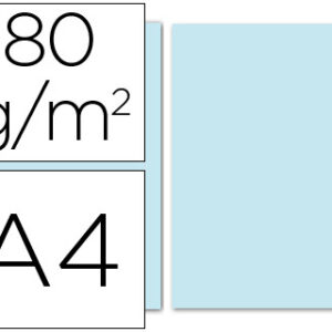 Papel de Cor Din A4 80 Gr Celeste (100 Folhas)