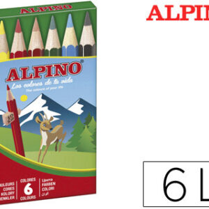L?pis de Cores Alpino. 6 Unidades