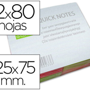 Bloco Notas Adesivas Q-Connect Fluoresc. 75 X 125 mm