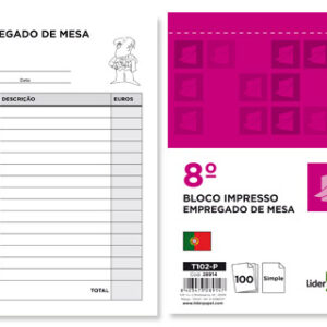 Bloco Empregado de Mesa Simples 105X155 mm