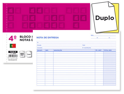 Bloco de Entregas Duplicado 155X215 mm