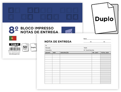 Bloco de Entregas Duplicado (105 x 155 mm)