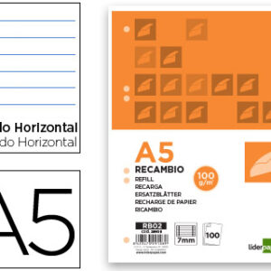 Recarga Din A5 100 Folhas 100 Gr Pautado