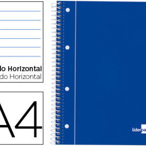 Caderno Espiral Capa Azul 80F A4 Pautado
