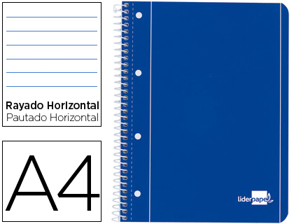 Caderno Espiral Capa Azul 80F A4 Pautado