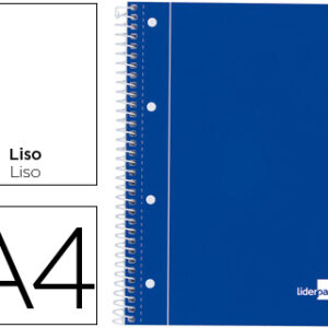 Caderno Espiral Capa Azul 80F A4 Liso