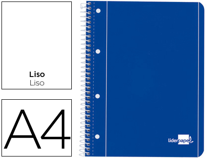 Caderno Espiral Capa Azul 80F A4 Liso