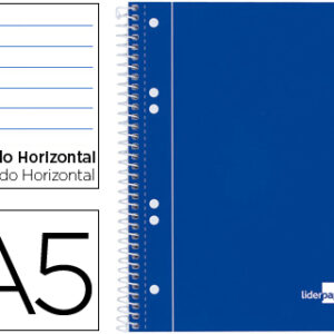 Caderno Espiral Capa Azul 80F A5 Pautado