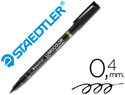 Marcador Staedtler Lumocolor Retroprojecao Permanente 313-9 Ponta 0,4mm Preto