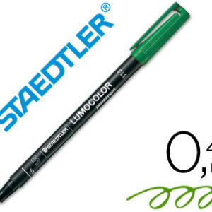 Marcador Staedtler Lumocolor Retroprojecao Permanente 313-5 Ponta 0,4mm Verde