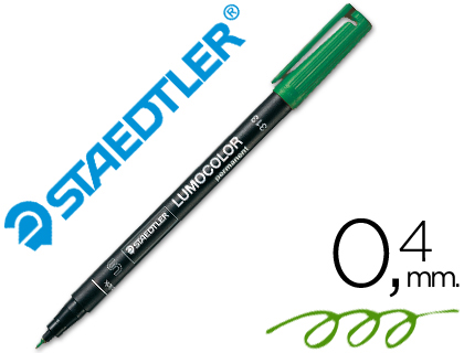 Marcador Staedtler Lumocolor Retroprojecao Permanente 313-5 Ponta 0,4mm Verde
