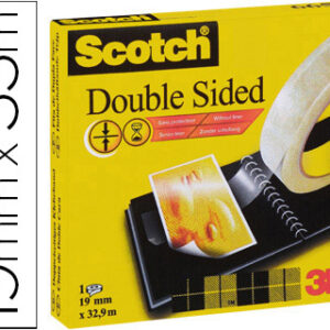 Fita Adesiva Scotch Dupla Face Transparente 33Mt X 19mm