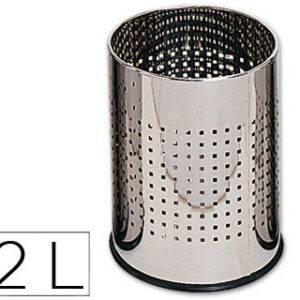 Cesto Q-Connect de Papeis Metalico Cromado Capacidade 12 Litros 250x325 mm