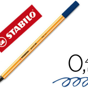Marcador Stabilo Ponta de Fibra Point 88 Azul Escuro 0,4 mm