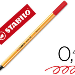 Marcador Stabilo Ponta de Fibra Point 88 Vermelho 0,4 mm