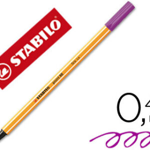 Marcador Stabilo Ponta de Fibra Point 88 Violeta 0,4 mm