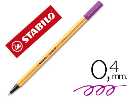 Marcador Stabilo Ponta de Fibra Point 88 Violeta 0,4 mm