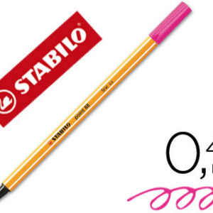 Marcador Stabilo Ponta de Fibra Point 88 Rosa 0,4 mm