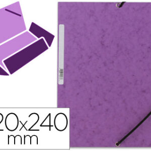 Pasta de Elasticos Q-Connect, A4, c/ Abas, Violeta