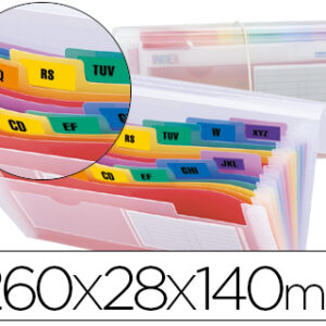 Pasta Classificadora Beautone c/ Fole Transp. 13 Departamentos Letras e Cheques
