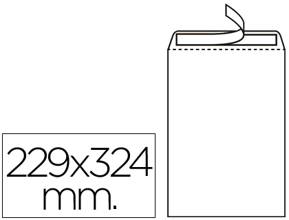 Pack 250x Envelopes Bolsa Din A4 C4 (229 x 324mm) Branco