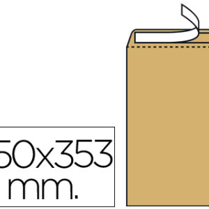 Envelope Bolsa Folio Prolongado 250 X 353mm Kraft (250 Unidades)