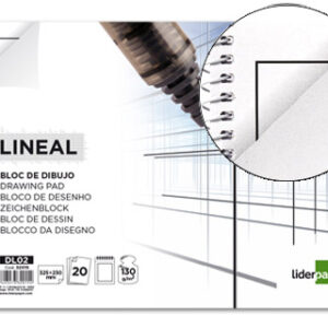 Bloco de Desenho Lineal Espiral 230X325mm 20F 130g/m2 Perfurado