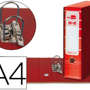 Pasta de Arquivo Filing System Cart?o Forrado A4 c/ Caixa, Vermelha
