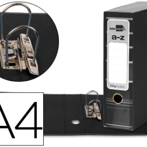 Pasta de Arquivo Filing System Cart?o Forrado A4 c/ Caixa, Preta