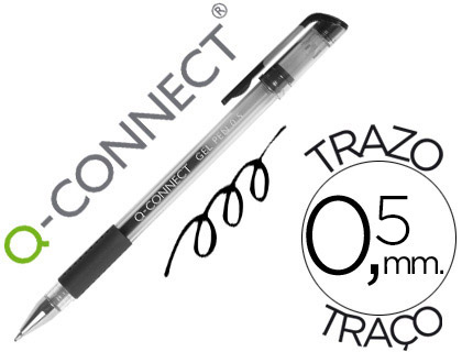 Caneta Q-Connect Tinta Gel Preto 0,7mm.